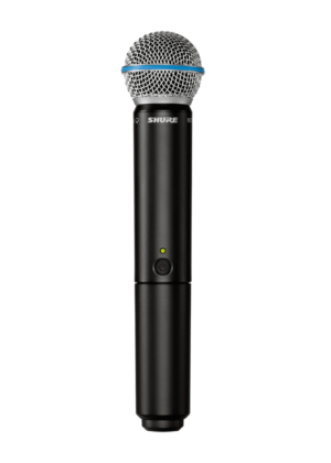 Shure BLX24/Beta58 – Micrófono inalámbrico profesional con cápsula Beta 58A, gran alcance y sonido nítido para voces en vivo.