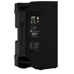 Cabina activa Electro-Voice ZLX-12P G2 de 12", 1000 W, SPL 127 dB, Bluetooth, mezclador digital y control remoto vía app, ideal para eventos profesionales.