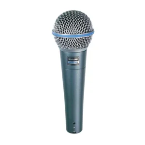Shure Beta 58A – Micrófono dinámico supercardioide con sonido potente y claro, ideal para voces en vivo y grabaciones profesionales. Construcción robusta y excelente rechazo de ruido.