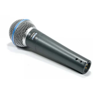 Shure Beta 58A – Micrófono dinámico supercardioide con sonido potente y claro, ideal para voces en vivo y grabaciones profesionales. Construcción robusta y excelente rechazo de ruido.
