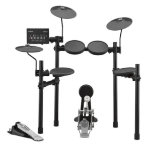 Batería Eléctrica Yamaha DTX452 – Kit versátil con pads sensibles, módulo DTX402 con 287 sonidos y funciones de entrenamiento. Ideal para práctica silenciosa y aprendizaje.