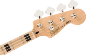 Fender Affinity Jazz Bass Activo JB MN BPG – Bajo eléctrico de 4 cuerdas con electrónica activa, cuerpo de aliso, mástil de arce y pastillas Fender Ceramic Single-Coil.
