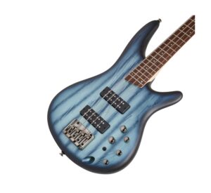 Bajo Eléctrico Ibanez SR300E 4 cuerdas SV Matte Bajo versátil y cómodo, con cuerpo de aliso y mástil de 5 piezas. Ideal para todo tipo de géneros, con pastillas PowerSpan Dual Coil y ecualización activa para un sonido poderoso. Diseño elegante en acabado SV Matte.