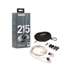 In-Ears Shure SE215-CL Transparentes – Monitores in-ear profesionales con sonido claro, bajos profundos y excelente aislamiento. Diseño ergonómico, cable desmontable y estilo transparente para músicos, ingenieros y audiófilos exigentes.