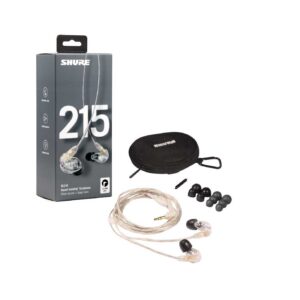 In-Ears Shure SE215-CL Transparentes – Monitores in-ear profesionales con sonido claro, bajos profundos y excelente aislamiento. Diseño ergonómico, cable desmontable y estilo transparente para músicos, ingenieros y audiófilos exigentes.