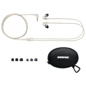 In-Ears Shure SE215-CL Transparentes – Monitores in-ear profesionales con sonido claro, bajos profundos y excelente aislamiento. Diseño ergonómico, cable desmontable y estilo transparente para músicos, ingenieros y audiófilos exigentes.