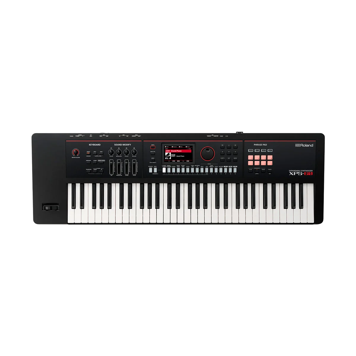 Roland XPS-60 workstation portátil con efectos, grabación y compatibilidad para producción musical.