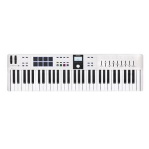 Controlador MIDI Arturia KeyLAB Essential 61 blanco con 61 teclas sensibles a la velocidad
