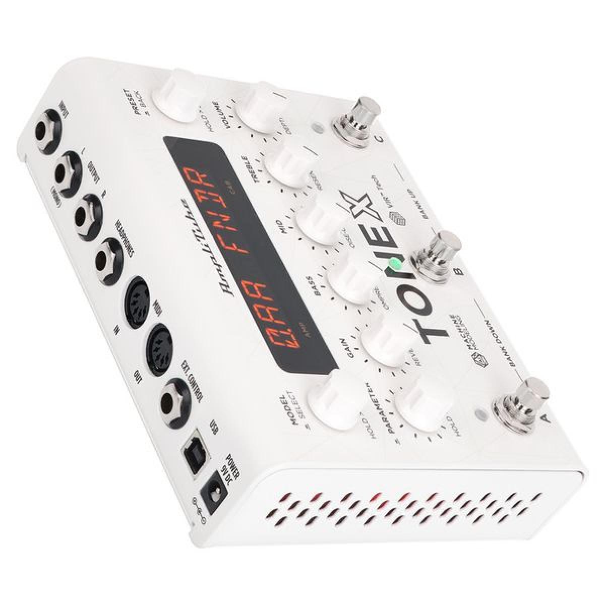 Pedal de efectos IK Multimedia ToneX Anniversary White con controles visibles