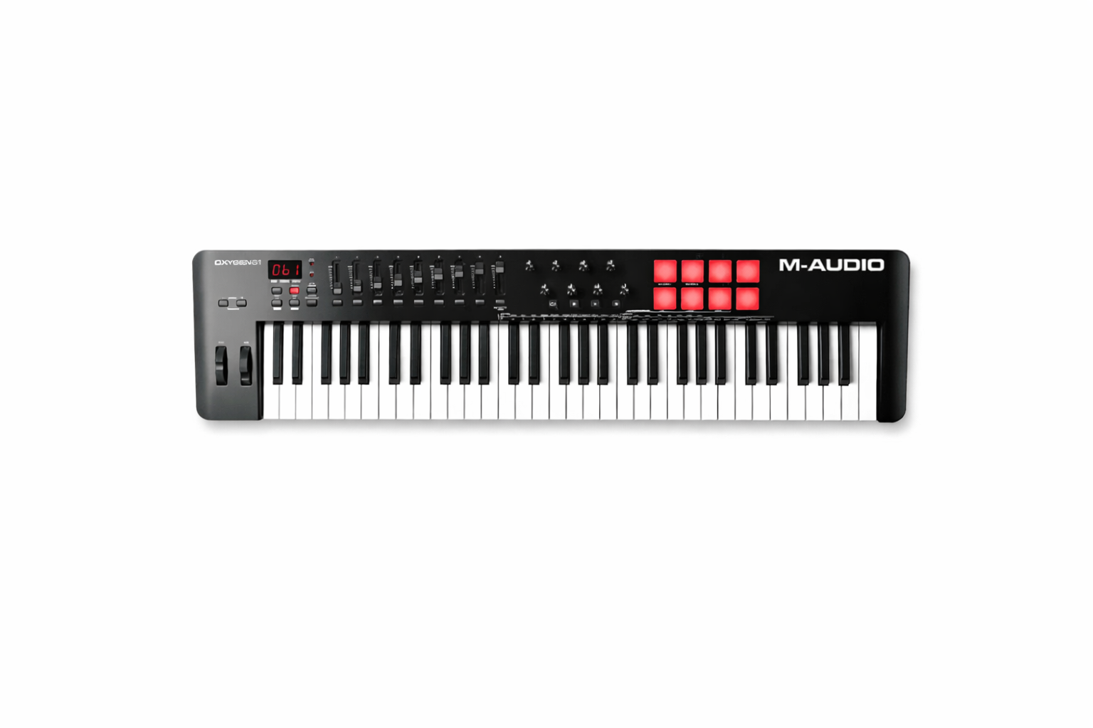 Teclado controlador MIDI M-Audio Oxygen 61 de 61 teclas con pads y faders