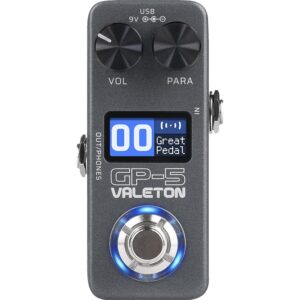 Pedal multiefectos Valeton GP-5 ultraligero con conectividad ampliada y sonido profesional