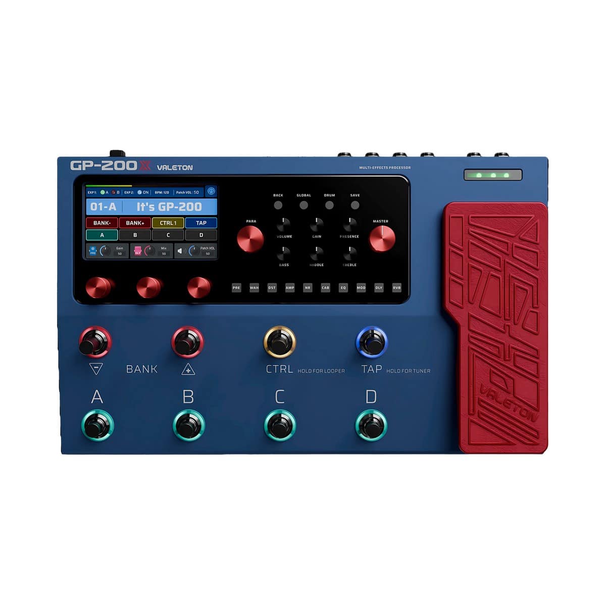 Pedalera de guitarra Valeton GP200 con chasis metálico