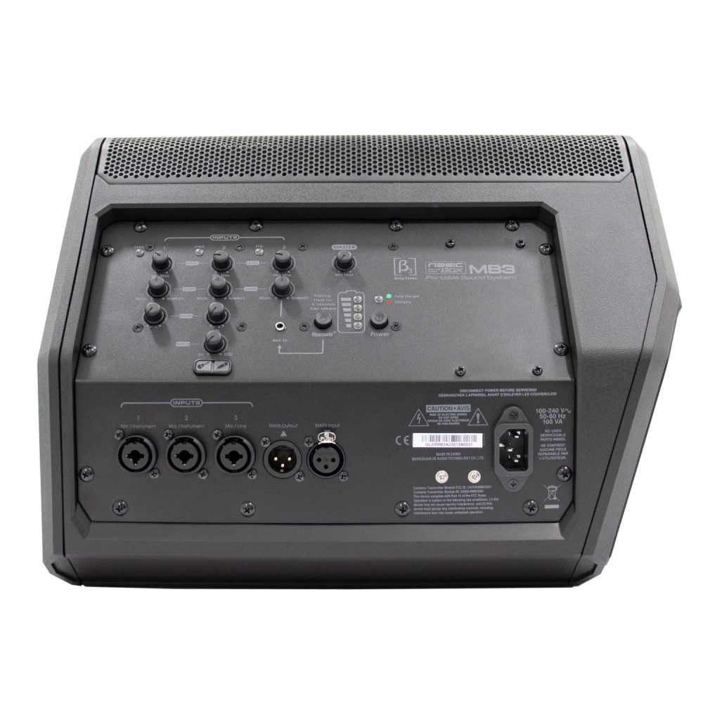 Cabina de sonido portátil Beta Three MB3-8 pulgadas para eventos y presentaciones