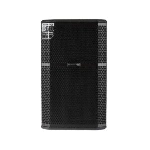 Altavoz activo Montarbo R110 profesional con gabinete robusto en fondo blanco