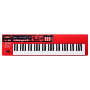Sintetizador Roland XPS-10 rojo de 61 teclas sensibles a la velocidad.