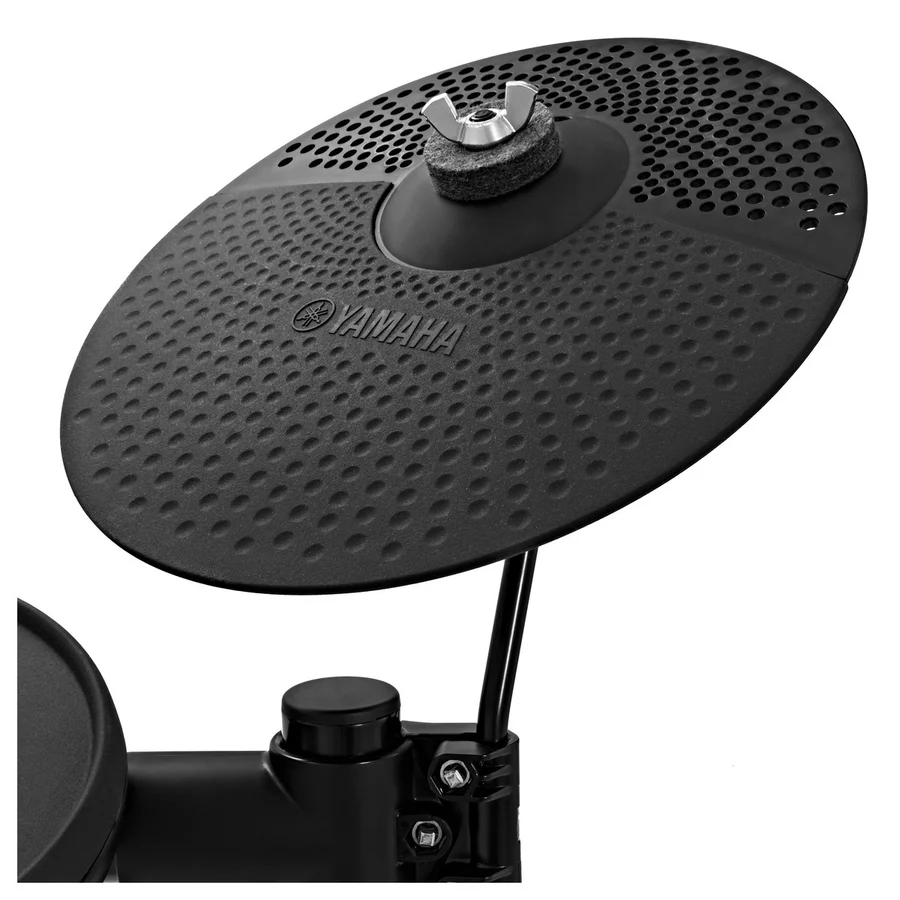 Batería electrónica Yamaha DTX452K con diseño compacto, ideal para práctica silenciosa en casa