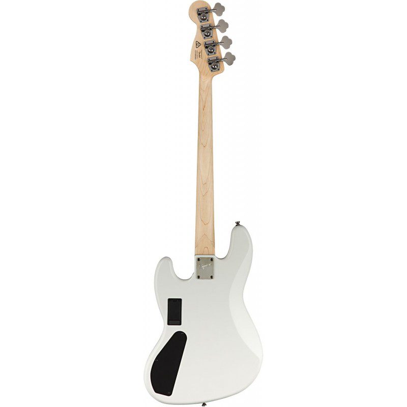 Bajo Jazz Bass moderno de Squier con doble humbucker y sonido potente.