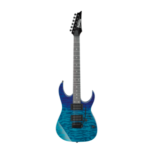 Ibanez GRG120QASP-BGD con acabado azul degradado y tapa quilted maple