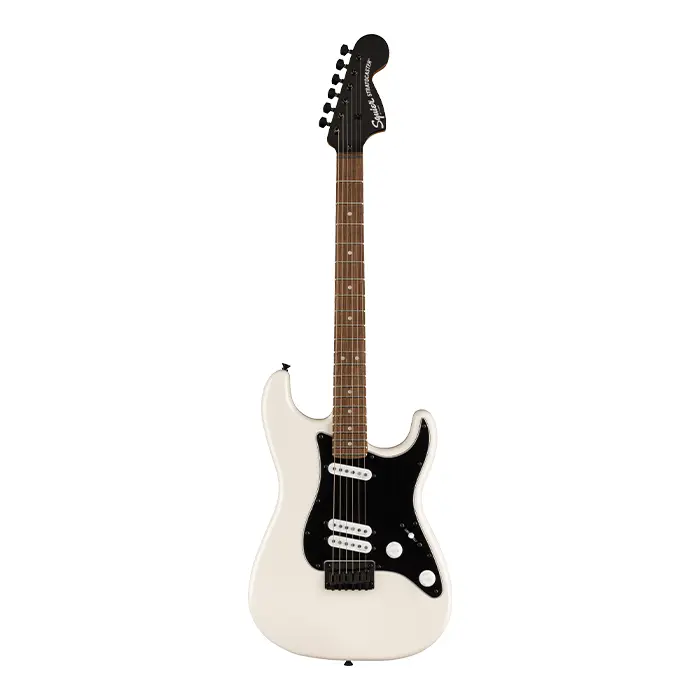 Guitarra eléctrica Squier Affinity Stratocaster HH Charcoal Frost Metallic con diapasón Laurel.